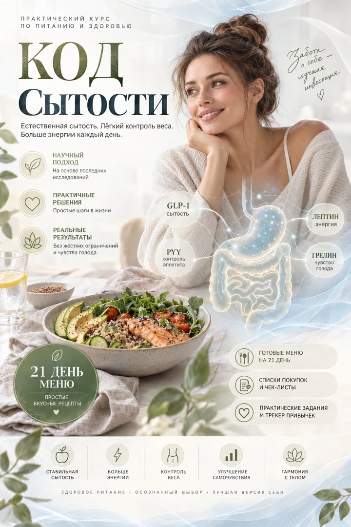 Обложка цифрового курса Код сытости